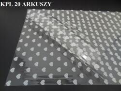 MartineX Virágos Szatén Fólia Szív Virágcsokor 58CMX58CM 20 Lap (Folia)