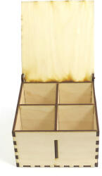 STL Zárható Doboz Rekeszekkel 10x10x6cm RX67 (PUDEŁKO Z PRZEGRÓDKAMI 10x10x6cm RX67)