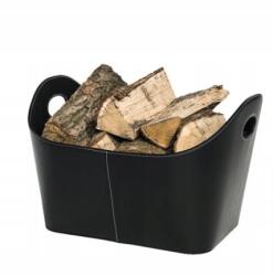 Swe Fa kandalló kosár Öko bőr fekete két fül (swe_012602_gabC_fr1_920978_gam)