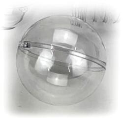  Átlátszó akril gömb, szétszedhető. Mérete: 5 cm