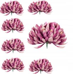 MartineX 6x Krizantém Termék Fej Művirág nagykereskedelem25 (CHRYZANTEMA SZTUCZNA KWIATY STROIK GRÓB)