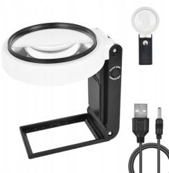  Nagyító Olvasó Nagyító LEDx6 UVx2 Összecsukható 3.5X 25X 110mm (SO7018CB)