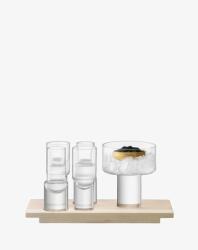  Vodka tálalókészlet, h. 27 cm, átlátszó/hamufa Lsa international