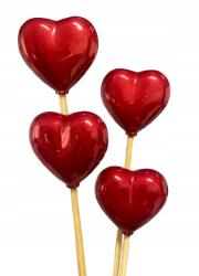  Szív Csúcsos Pikk-pakk Kiegészítő Ajándék Csokor 25CM Piros (SERCE)
