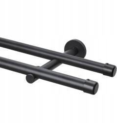  Dupla 160 cm, 20+20 mm-es Curtain fém acél függönyrúd ablakra Karnisz (G3987)