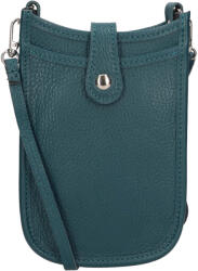 Italia Női bőr kézitáska mobiltelefonhoz és iratokhoz Italia Limma - kékeszöld