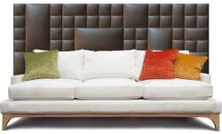 Kerma Design Műbőr falvédő-26 faldekoráció (200x75 cm) barna kárpitozott falpanelekből