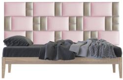 Kerma Design KERMA Extra rózsaszín műbőr 3d dekorpanel falvédő-16 200×75 cm