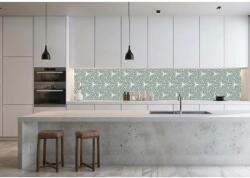  Wallplex PLUS+ falburkoló hőálló konyhapanel Zöld Hexagon, vízálló falburkolat konyhába 60x240 cm