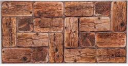 Flexwall PVC Falpanelek FLEXWALL PVC falburkolat Old Wood öreg fa barna 96x48 cm