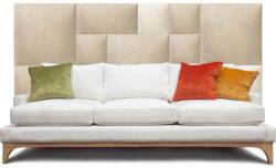 Kerma Design Bézs árnyalatú modern textil falvédő-10 (200x75 cm) Kerma falpanelekből