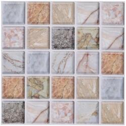 Öntapadós márványos kocka csempe falpanel 30x30 cm (4 db)