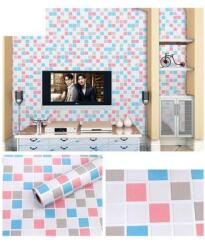  3027 mozaik kék rózsaszín 45 cm x 10 m öntapadós tapéta