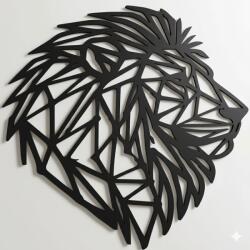  Fali dekoráció, oroszlán , 47, 5x47, 5 cm, 3 mm HDF - fekete színű fa falburkolat FPD-8