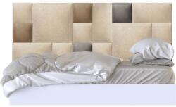 Kerma Design Bézs színű modern textil falvédő-6 (200x75 cm) barna és szürke árnyalatú Kerma falpanelekkel