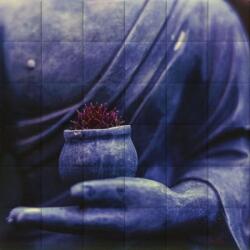 Kerma Design Buddha-2 KERMA-35 kék árnyalat nyomtatott műbőr falikép