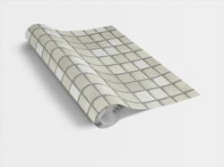  TOSCANA WHITE / fehér mozaik ezüst fugával 45cm x 15m öntapadós tapéta, Vénilia Décor