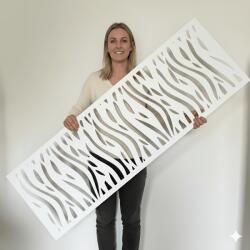  Fali dekorpanel, hullámos minta, 50x150 cm, 3 mm HDF - FP5 fa feher falburkolat