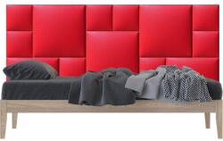 Kerma Design Műbőr falvédő-57 faldekoráció (200x75 cm) piros falpanelekből