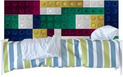 Kerma Design KERMA Cubes színes építőkockás textil falvédő (200×75 cm)