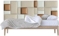 Kerma Design Műbőr falvédő-178 panel faldekoráció (200x75 cm) bronz, fehér, beige panelekből