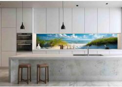  Wallplex PLUS+ falburkoló hőálló konyhapanel Seaview , vízálló falburkolat konyhába 60x120 cm