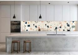  Wallplex PLUS+ falburkoló hőálló konyhapanel Terazzo, vízálló falburkolat konyhába 60x240 cm