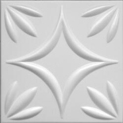  Polistar Lemo fehér festhető beltéri polisztirol panel (50x50cm), dekor 3D burkolat