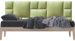 Kerma Design Zöld szintetikus bőr falvédő-70 faldekoráció, ágyhoz rakható (200x75 cm)