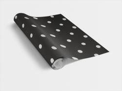  DOTS BLACK / fekete pöttyös 45cm x 15m öntapadós tapéta