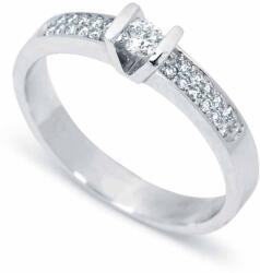 White & Black Bernadette gyémánt eljegyzési gyűrű - 0, 2 karát (AU14049)