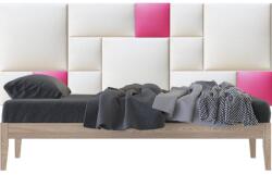 Kerma Design Rózsaszín, fehér Kárpitozott falpanelekből Műbőr falvédő-47 faldekoráció (200x75 cm)