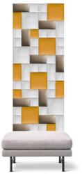 Kerma Design Előszobafal-53 modern panelekből összerakható, barna, beige, sárga színű dekor