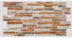 Flexwall PVC Falpanelek FLEXWALL PVC falpanel Gibraltar szeletelt kő 98x50 cm, beltéri burkolat