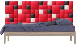 Kerma Design Műbőr falvédő-25 faldekoráció (200x75 cm) piros, fehér, fekete falpanelekből