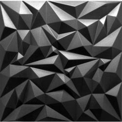  Polistar Ametyszt fekete modern polisztirol falpanel burkolat, 3d dekorpanel falra (50x50cm)