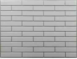 M-Flex PVC dekor falpanel fehér színben, tégla panel-1, vízálló