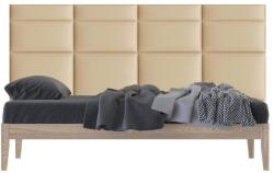 Kerma Design KERMA Extra beige színű műbőr dekorpanel falvédő-4 200×75 cm, kárpitozott panelekből