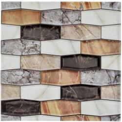  Öntapadós ovális mozaik csempe falpanel 30x30 cm (4 db)