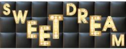 Kerma Design Sweet dream édes álom felirat nyomtatott műbőr falvédő (200x75 cm), ágy mögé falburkolat