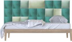 Kerma Design Zöld árnyalatú modern textil falvédő-12 (200x75 cm) Kerma falpanelekkel