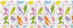 Kerma Design Birds madarak mintás színes nyomtatott műbőr falvédő (200x75 cm)