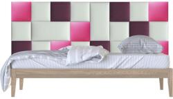 Kerma Design Műbőr falvédő-119 V-39 lila fehér kárpitozott faldekoráció (200x75 cm)