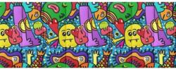 Kerma Design Funny vidám színes nyomtatott műbőr falvédő (200x75 cm)