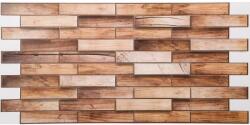 Flexwall PVC Falpanelek FLEXWALL PVC falpanel Walnut dió fa barna famintás 98x48 cm