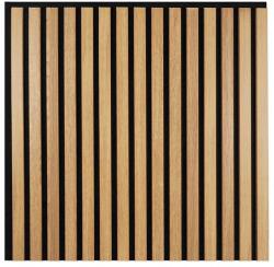 Marbet világos tölgy lamella falburkolat fekete filc alappal 30x270 cm Woodline