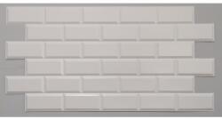 Flexwall PVC falpanel White Unit fehér csempe fehér fugával konyha, fürdőszoba burkolat