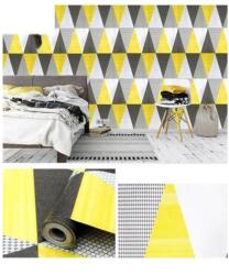  3018 háromszög sárga 45 cm x 10 m öntapadós tapéta