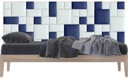 Kerma Design Műbőr falvédő-127 V-47 fehér kék Kerma faldekoráció (200x75 cm)