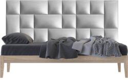 Kerma Design Ezüst színű falvédő, Műbőr falvédő-193 faldekoráció (200x75 cm), Kerma panelekből